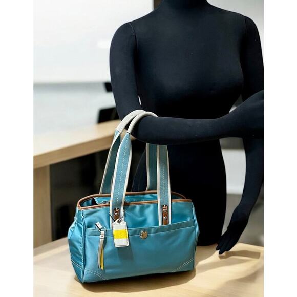 Y2K Coach F11993 Hamptons Sateen Satchel Bag - Picture 9 of 14